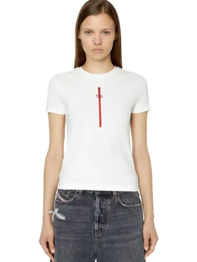 טישרט עם רוכסן אנכי - שחור-