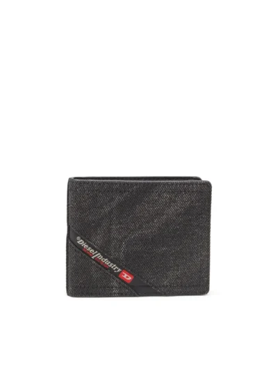 ארנק דנים מתקפל, שחור, דנים, לוגו Diesel Industry קדמי