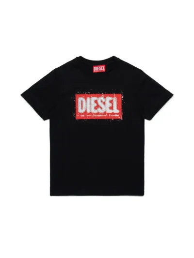 טישרט ילדים, צבע לבן, לוגו Diesel For Successful Living מודגש על החזה